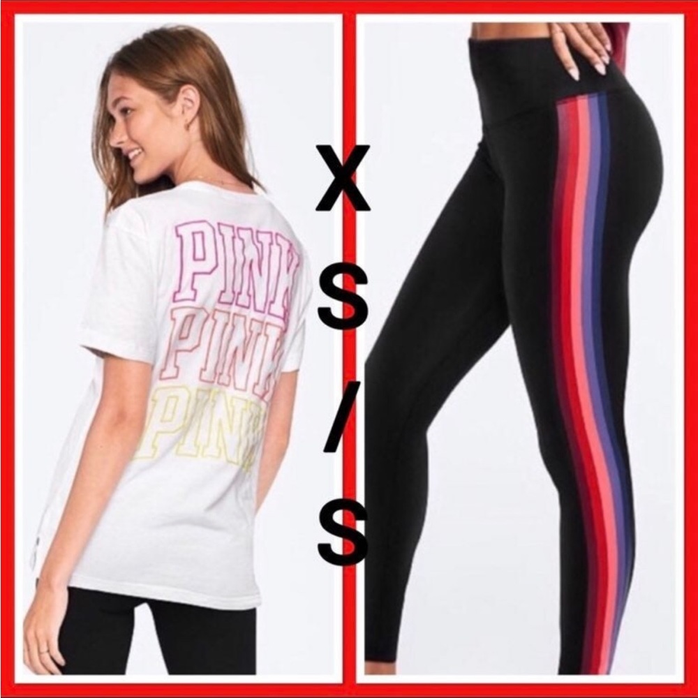 NWT VS PINK XS/S RAINBOW SET